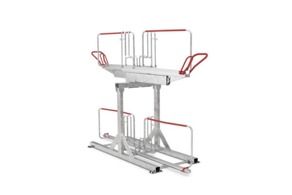 WSM Doppelstockparker BikeHub Economy 2/04 mit 4 Einstellplätzen zweiseitig, 105600045