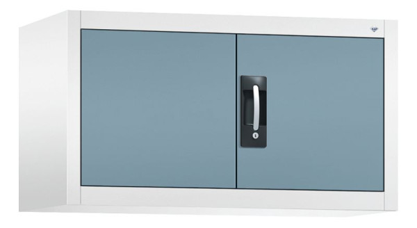 C+P Flügeltürenschrank Acurado-900, H500xB930xT400 mm, Weiß/Horizontblau, 9264-000 S10323