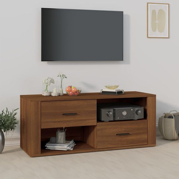 vidaXL TV-Schrank Braun Eichen-Optik 100x35x40 cm Holzwerkstoff, 823106