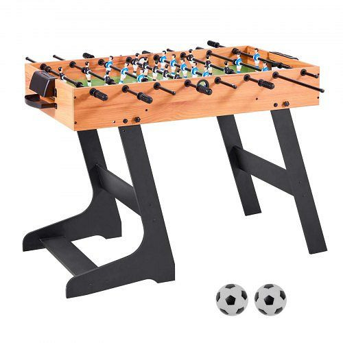 VEVOR klappbarer Tischfußballtisch (1065 x 605 x 810 mm), faltbar für Zuhause, Familie & Spielzimmer, inkl. 2 Bällen, ZDKZQZ48YCZS83TLN001V0