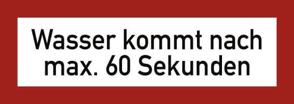 Moedel Wasser kommt nach max. 60 Sekunden, Folie, 210x74 mm, 57671
