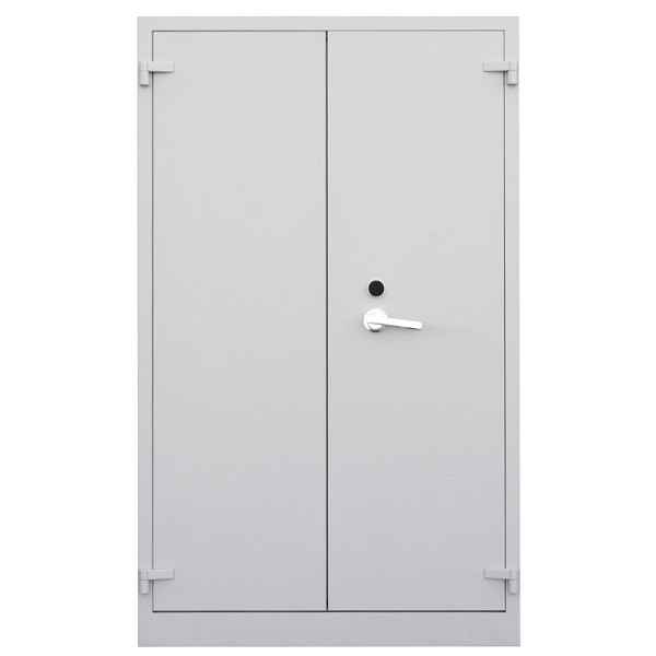 Lüllmann Flügeltürenschrank, feuergeschützt, 5 OH, 1950 x 1200 x 550 mm, lichtgrau, 690250