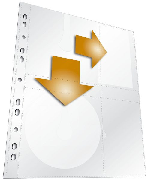 DURABLE CD Hülle, A4, 5er Pack, 522219, 4005546501932