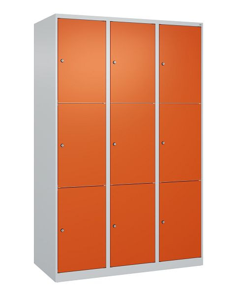 C+P Schließfachschrank Classic PLUS, 3 Abteile mit je 3 Fächern, 1850x1200x500mm, 7035/2004, 080000-323 S10000