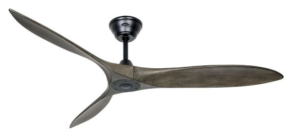 CasaFan Deckenventilator Eco Airscrew 152 Lack matt schwarz-Grey washed Massivholz gealtert, 315221