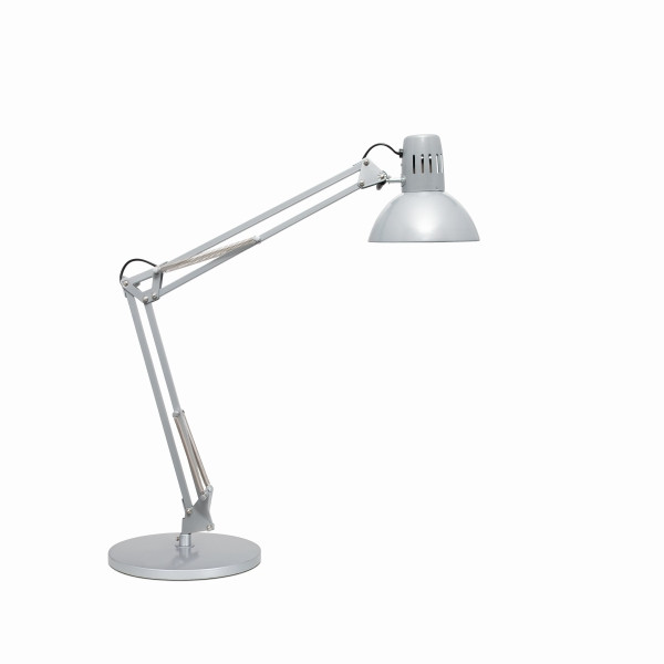 MAUL LED Tischleuchte MAULstudy mit Standfuß, mit Leuchtmittel E27, silber, 8201095