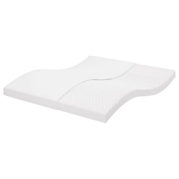 vidaXL Schaumstoffmatratze Weiß 160x210 cm 7-Zonen Härtegrad 20 ILD, 4016651