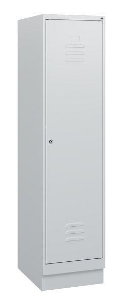 C+P Umkleidespind Classic PLUS, Sockel, 1630x400x500mm, 7035/7035, Zylinderschloss, 0800205-12 S10024
