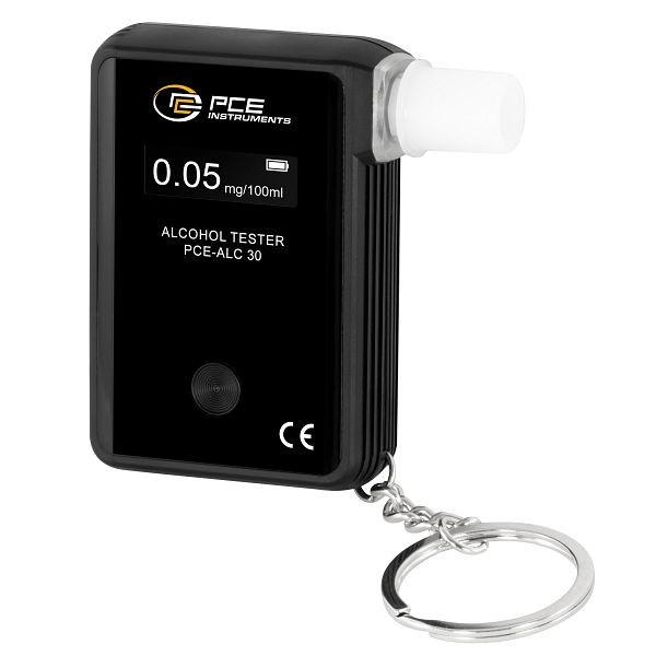 PCE Instruments Alkoholtester handlich, benutzerfreundlich, schnelle Ergebnisse, Messbereich: 0... 4 g,l, einstellbarer Alarmwert, PCE-ALC 30