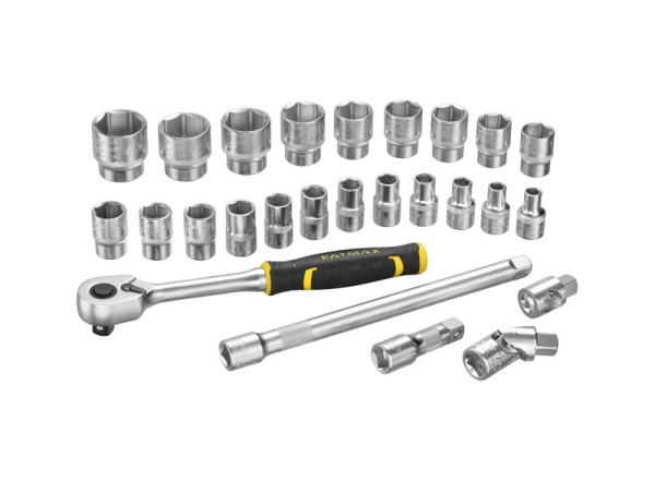 Stanley FATMAX 1/2‘ STAK Steckschlüssel Set 26-teilig im großen STAK Koffer, FMMT98103-1