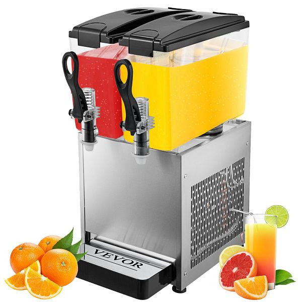 VEVOR 12x2l Saftdispenser Gekühlt Getränke Dispenser 150w, YLJ2G24LYSJ12X201V2