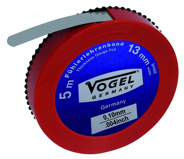 Vogel Germany Fühlerlehrenband, gehärteter Federstahl, 0.10 mm / .004 inch, 455010