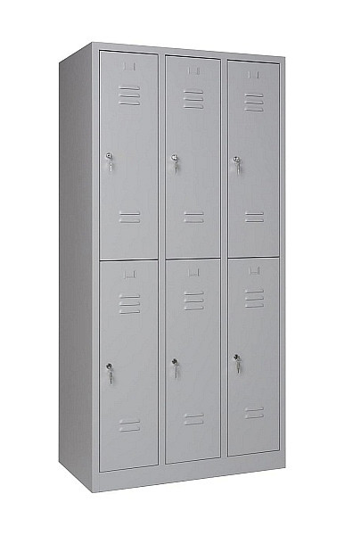 Mades Garderobenschrank 6- türig grau, SD1077250grA