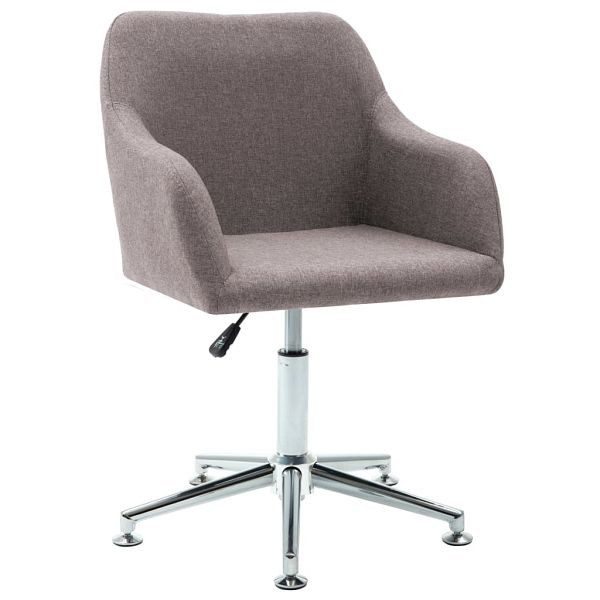 vidaXL Esszimmerstuhl Drehbar Taupe Stoff, Material: Stoff + Sperrholz + Stahlbeine, 283478