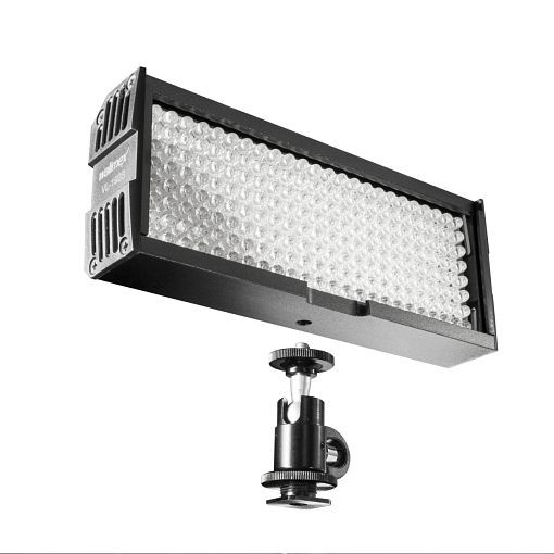 Walimex pro LED Foto Video Leuchte 192 Daylight, Netzteil, Kugelkopf, 2x Diffusorscheibe, Akku, Ladegerät, KFZ-Ladekabel, 1017577
