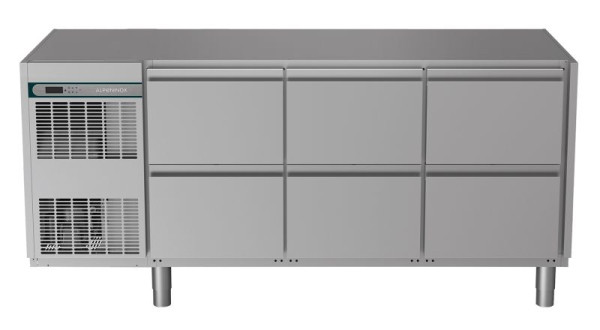 ALPENINOX Kühltisch, 3 Abteile CRIO HPM 3-7051, für GN 1/1, steckerfertig, Umluftkühlung, 402712051