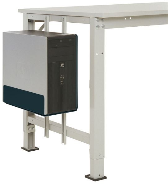 Manuflex ESD-CPU-Halter in Anthrazit RAL 7016, BxTxH = 180-250 x 450 x 290 mm, Anthrazit, LZ3590.7016