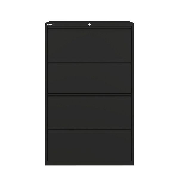 Bisley Essentials Schubladenschrank, Höhe 1300-1324 mm, 133 schwarz antibakteriell, YESF0813133