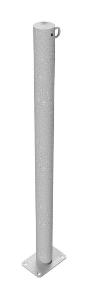 Schake Absperrpfosten Stahlrohr Ø 60 x 2,5 mm ortsfest für Dübel Befestigung, feuerverzinkt, mit 1 Öse, 460P/1