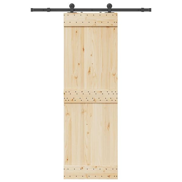 vidaXL Schiebetürbeschlag-Set 152,5 cm Stahl Schwarz, 4009708