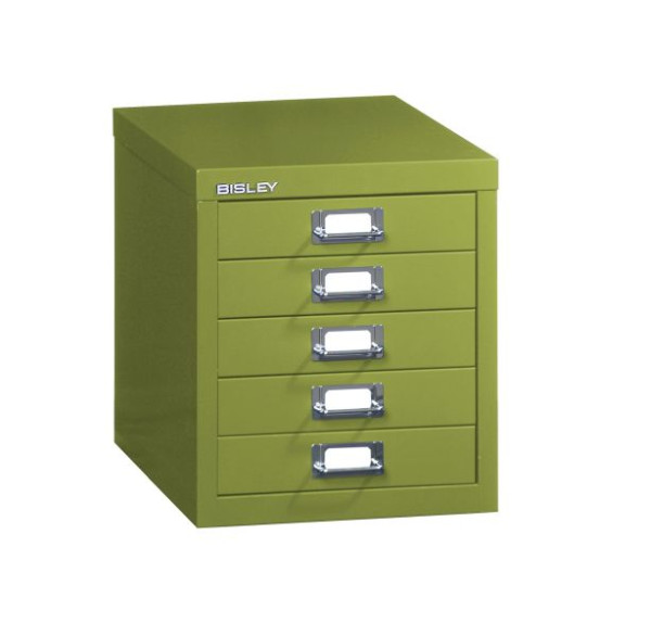 Bisley Home MultiDrawer, 12er Serie, 5 Schubladen à H 51 mm, DIN A4, Farbe: grün, L125604