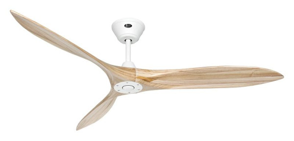 CasaFan Deckenventilator Eco Airscrew 152 Lack matt weiß-Massivholz natur, 315251