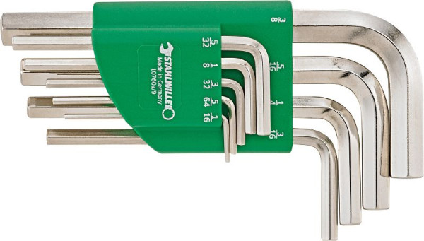 STAHLWILLE Winkelschraubendreher-Satz 10760a/9 Bereich 1/16 - 3/8 9 Stück, 96435500