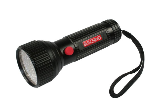 Busching Ultra Violett Taschenlampe, 51 LEDs, Wellenlänge: 395 nm, 3 AA Batterien inkl., 100739