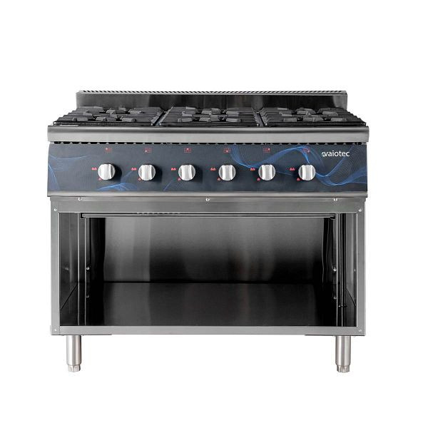 Vaiotec EASYLINE Gasherd 700 - 6 Brenner 43,2 KW - offener Unterbau, 105x70x85 cm, 11476