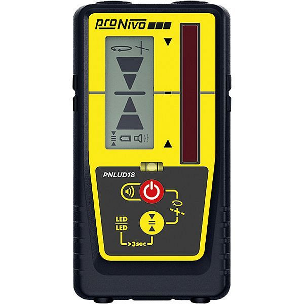 proNIVO Universal-Handempfänger PNLUD18 für Rotations- und Linienlaser mit rotem und grünem Strahl, 304-PNLUD18