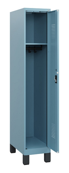 C+P Spind Evolo PLUS, Füße, 1 Abteil, 1630x300x500mm, 0010/0010, Zylinderschloss, 0490105-10 S10048