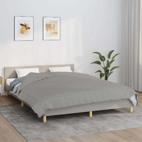 vidaXL Gewichtsdecke Grau 200x225 cm 13 kg Stoff, 350727