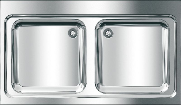 KWC Gewerbespüle, Maxima, Edelstahl, 2 Becken, 1200x432x700 mm, 2000057561