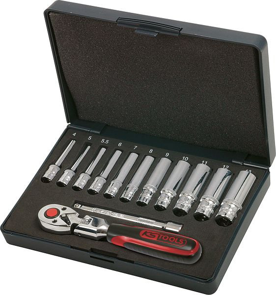 KS Tools 1/4" CHROMEplus Steckschlüssel-Satz, 13-teilig, 918.0613