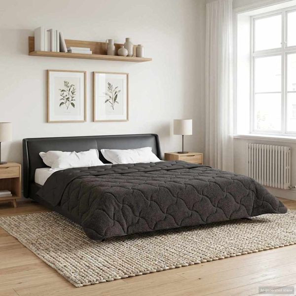 vidaXL Winterbettdecke 200 x 200 cm Winter Anthrazit Atmungsaktiv, 42026304