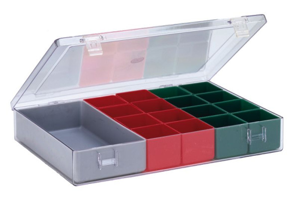 LA-KA-PE Sortimentskasten 4.06, Inhalt: 1 Stück 198x99x40 / 16 Stück 49x49x40x, VE: 10 Stück, 12050 01 10