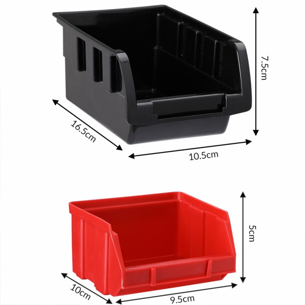 DEUBA Wandregal mit Stapelboxen 32 teilig, 101575, 4250525310764