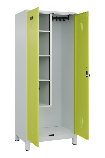 C+P Putzmittel-Spind Evolo PLUS, mit Füßen, 2 Abteile, 1950x800x500mm, 7035/002, Drehriegel, 049110-02 S10015