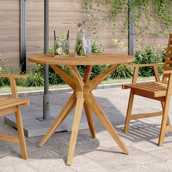 vidaXL Gartentisch Rund Ø85x75 cm Massivholz Akazie, 367834