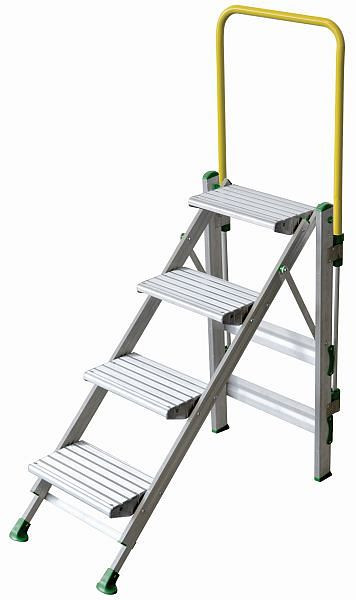 Facal Klapptreppe Plio mit Sicherheitsbügel, 4 Sprossen, PO-4M