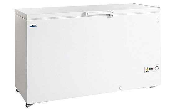 NordCap COOL-LINE Tiefkühltruhe TKT 505, geschäumter Klappdeckel, Schloss im Griff, Rollen, 435700505