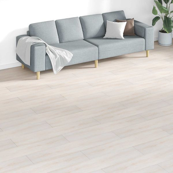 vidaXL Bodenplanken 18-teilig Weiß 5,26 m² PVC, 42046248