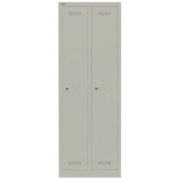 Bisley Garderobenschrank Monobloc™, 2 Abteile je 1 Fach, 673 gänsegrau, ML06D1673