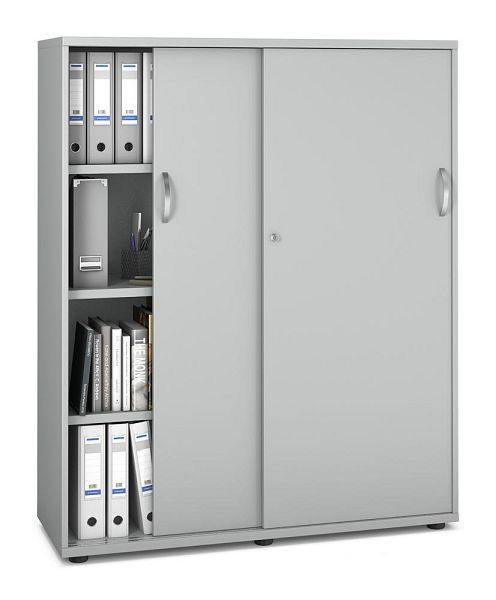 Deskin Schiebetürenschrank MULTI MODUL-PRO, Dekor lichtgrau, B 1200 x H 1500 x T 420 mm, 352222