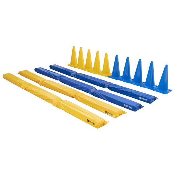 Dönges Pferdegasse gefülltes Set + 10er XXL Pylonen-Set 50 cm blau und gelb, 141339