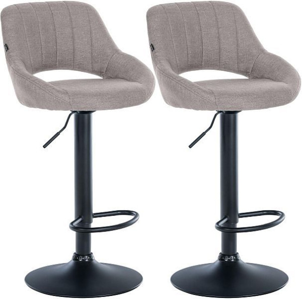 CLP Barhocker Milet Stoff B, grau, VE: 2 Stück, 324411
