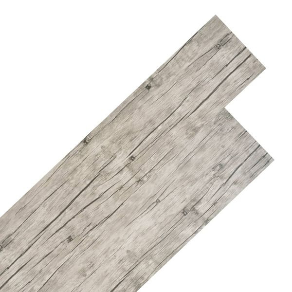 vidaXL PVC-Fliesen Nicht Selbstklebend 4,46 m² 3 mm Hellgrau, 146591