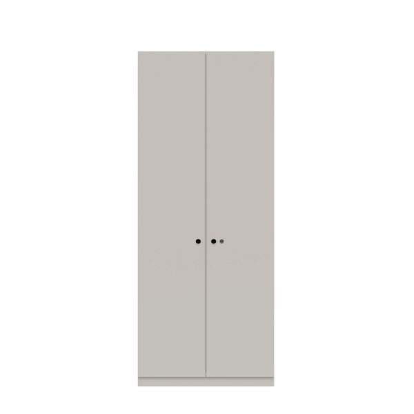 Bisley Kleiderschrank Pren, Mit Kleiderstange, 1 Hutboden und 1 Schuhfach, Mit Zylinderschloss, H 1970 x B 800 x T 500 mm, 064 perlgrau, PNW08192SL064