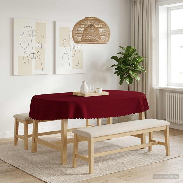 vidaXL Tischdecke 5 stk. Oval Weinrot 95 x 220 cm, 42040519
