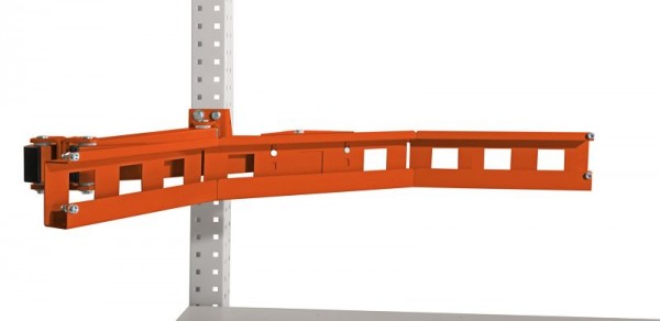 Manuflex Boxen-Einfachträger-Element für Stahl-Aufbauportale zum optimalen Zugriff auf Sichtlagerkästen, Rotorange, ZB3976.2001